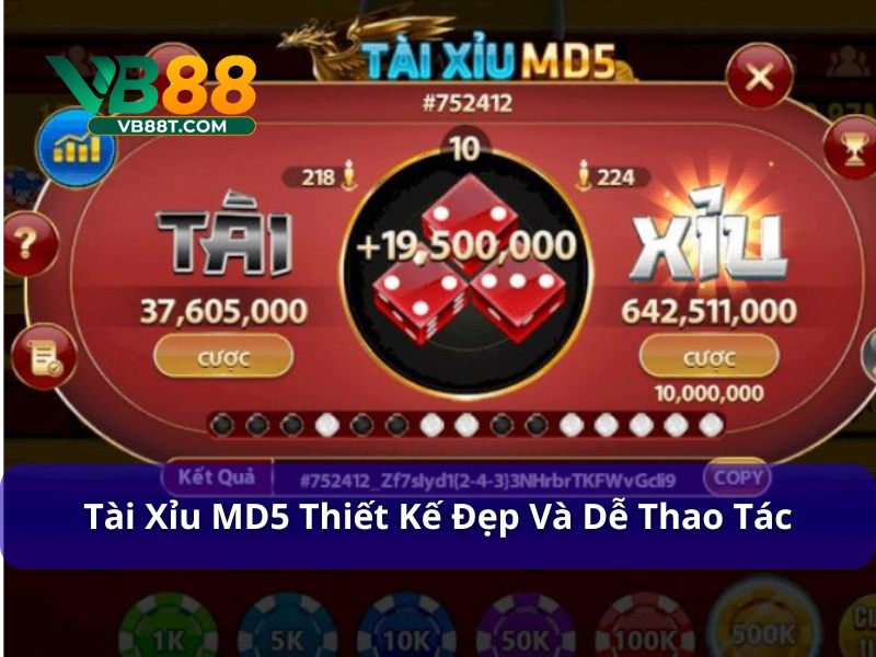 Tài Xỉu MD5 - Trò Chơi Xúc Xắc An Toàn Và Rất Hấp Dẫn Thiết kế đồ hoạ tài xỉu MD5 đẹp mắt