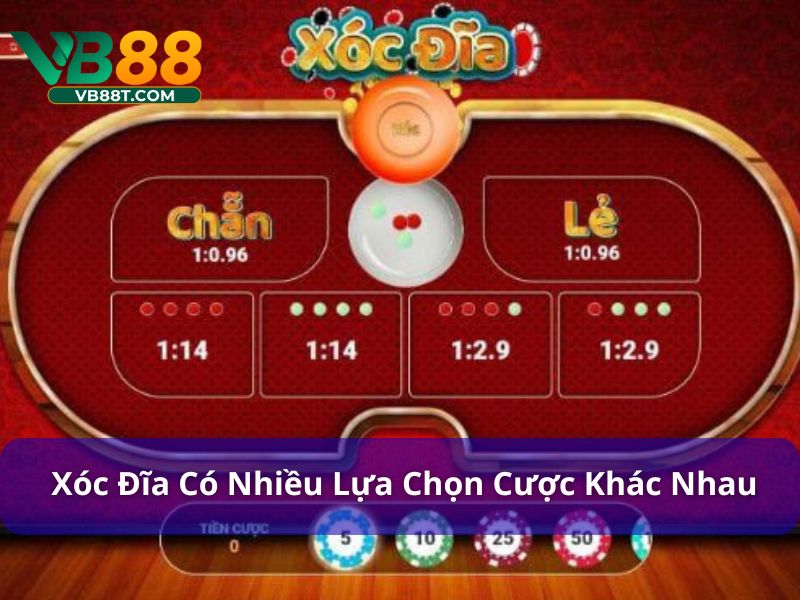 Xóc Đĩa: Những Cách Đặt Cược Và Chiến Lược Thắng Lớn Xóc đĩa có nhiều lựa chọn cược khác nhau